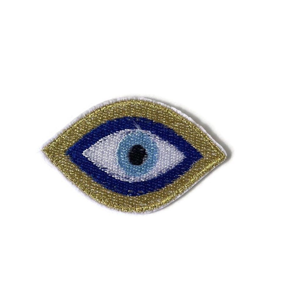 Small Turkish Evil Eye Embroidered Patch